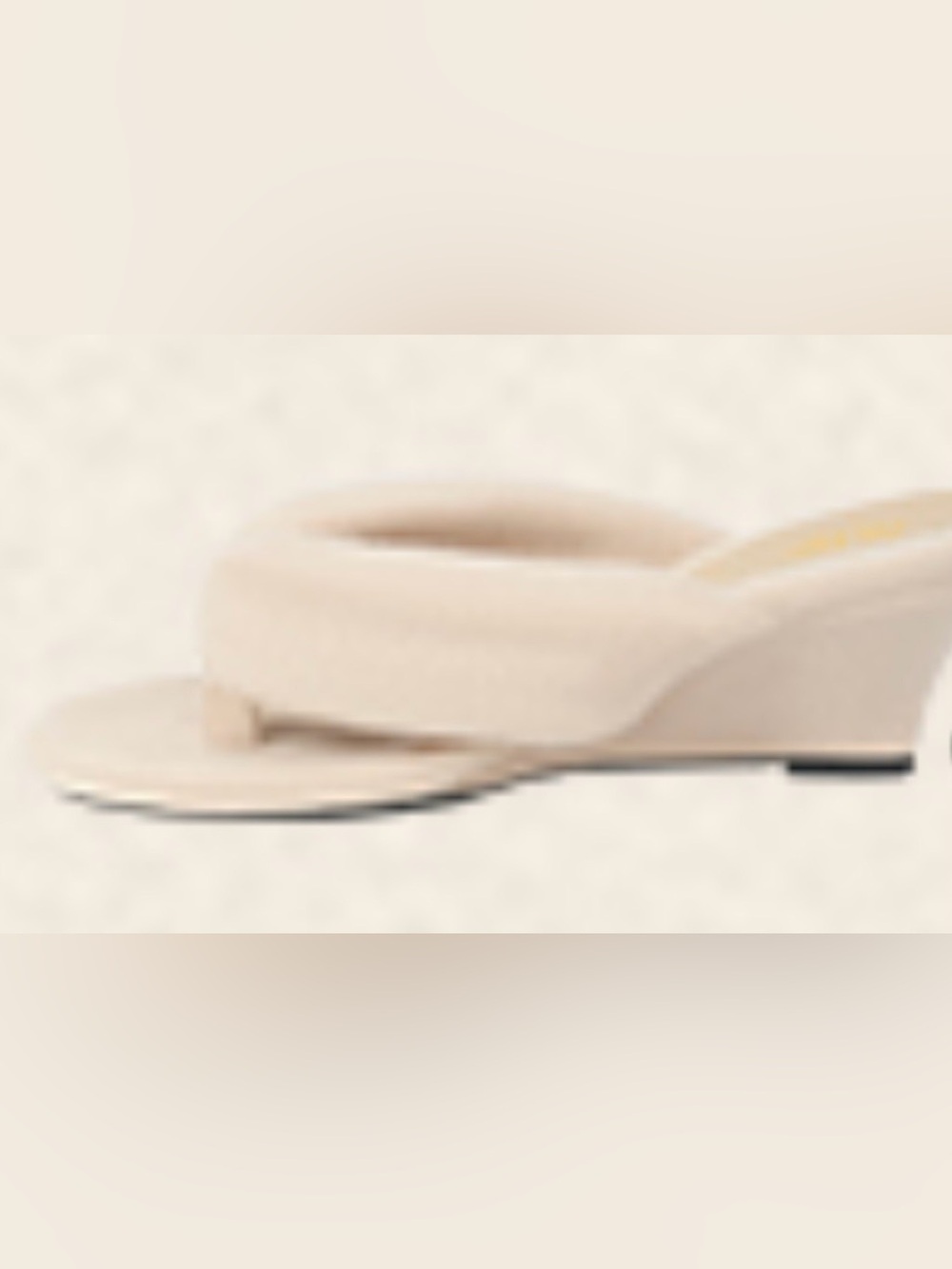 AGLF Beige Wedge Thong Sandals for Women size 8.5